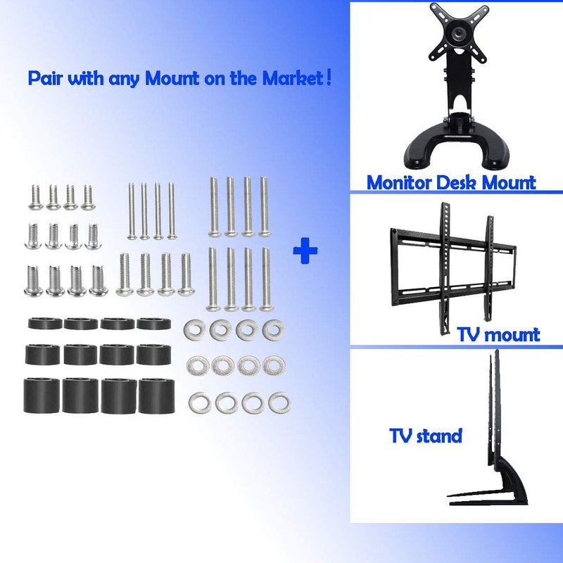Coret Universal TV Mount Hardware Kit, Compatible with LG, Sanyo, Haier & More, Wall Mount, Includes M4, M5, M6 Screws, Washers & Spacers - Image 3